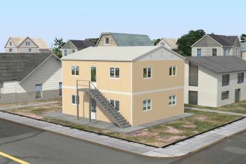 136 m² Prefabrykowana stołówka