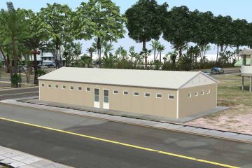 145 m² Przemysłowy prysznic i toaleta