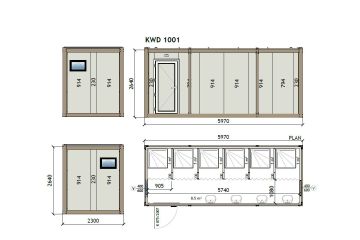 KW6 230X600 Prysznic Kontener