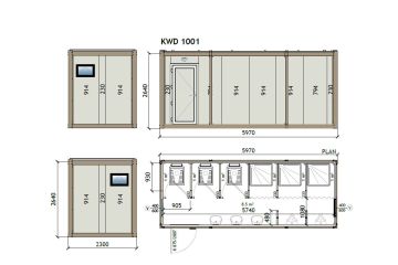 KW6 230X600 Toaleta i prysznic